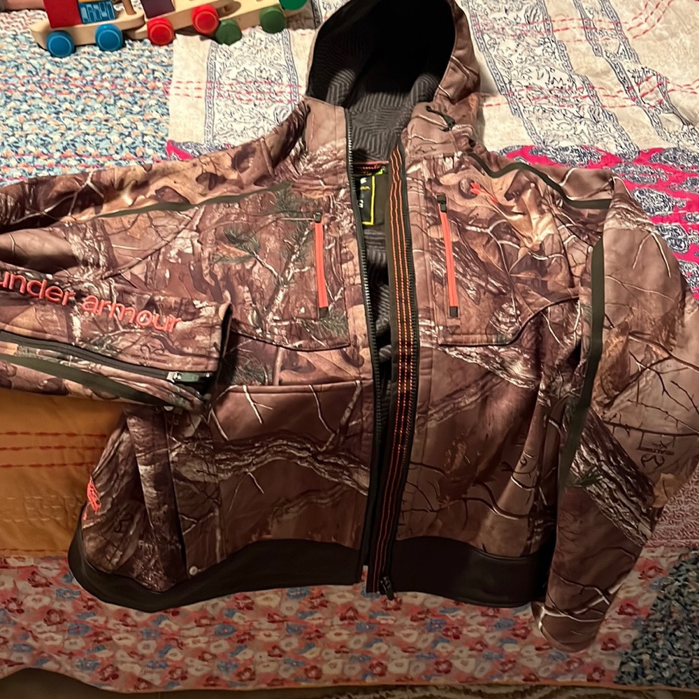 Under Armour Camouflage Jacket with Orange Accents